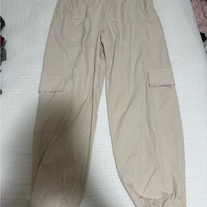 JoyLab Womens Beige Cargo Windbreaker Pants